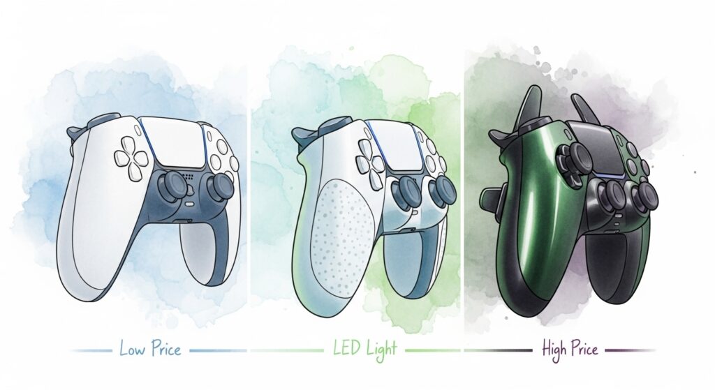 安いPS5互換品コントローラーの価格帯