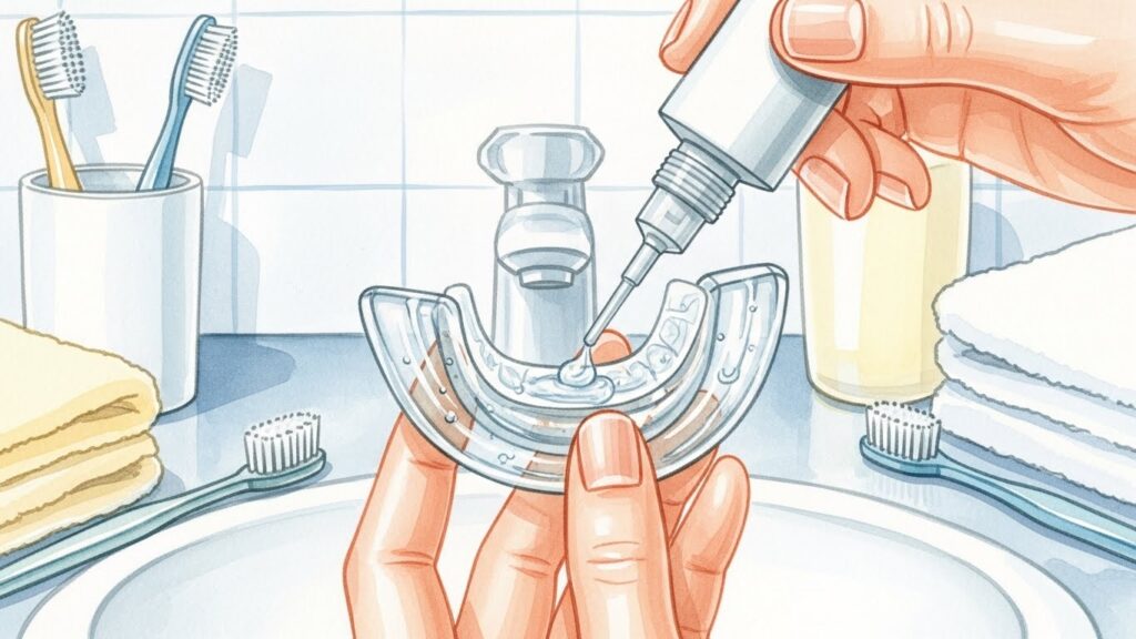 通販で入手した歯科用ホワイトニングジェルの正しい使い方