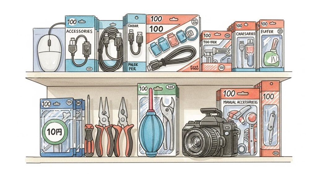 ダイソーのブロアーはどこの売り場にある？