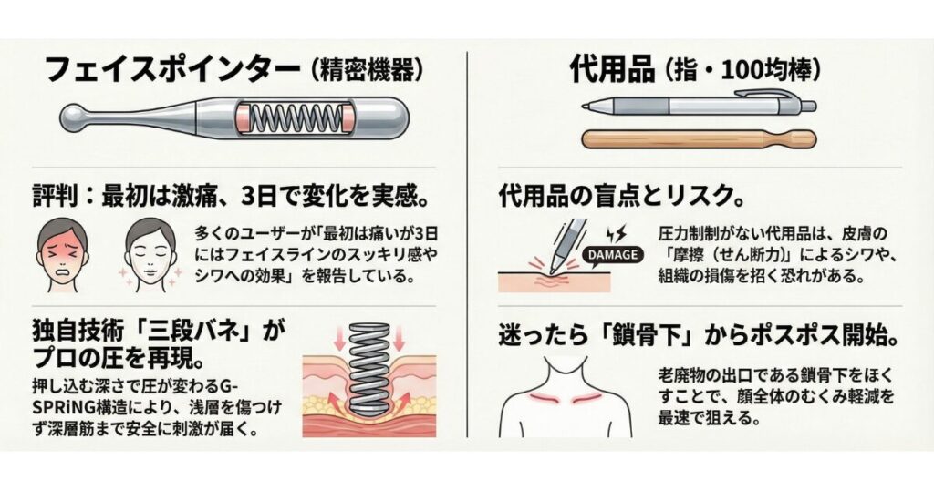 フェイスポインターの代用はアリ？口コミ評価を徹底比較
