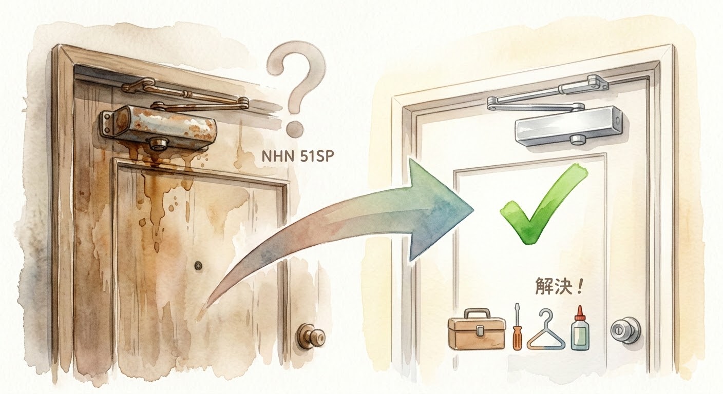 廃盤NHNドアクローザーの代替品は？51SP等の交換ガイド