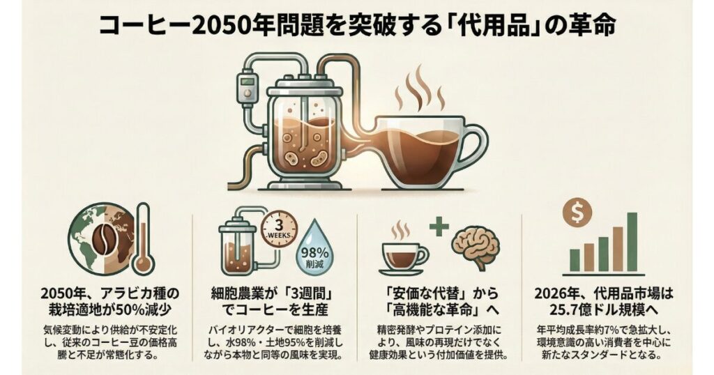 2050年問題を突破するコーヒーの代用品の革命