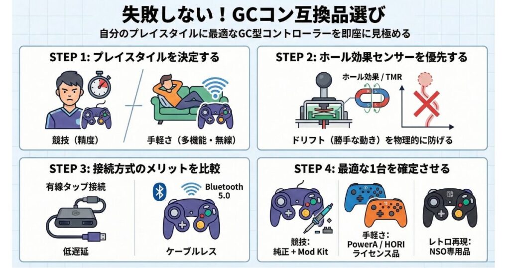 ゲームキューブコントローラーの互換品を選ぶ