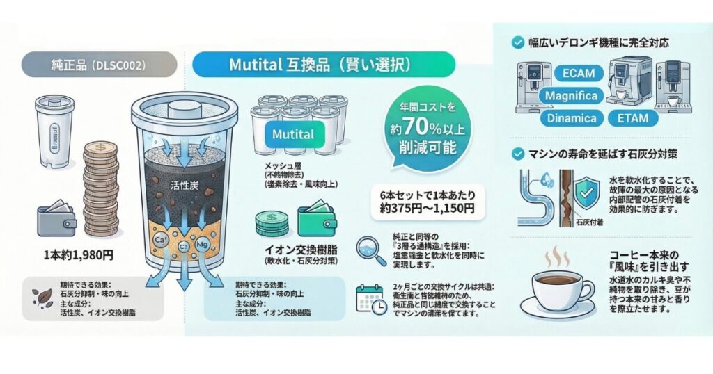 デロンギ製ウォーターフィルターの互換品を解説