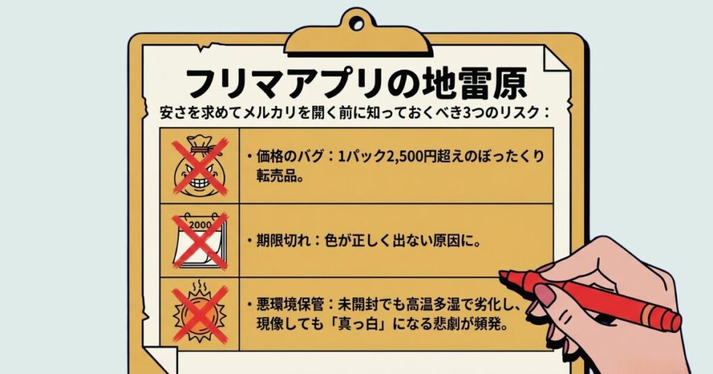 メルカリなどフリマアプリの注意点