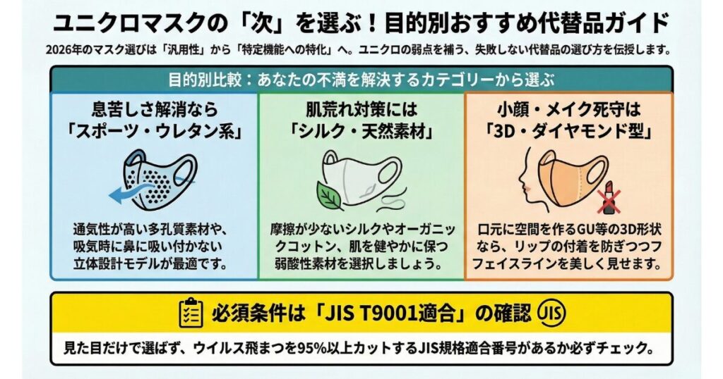 ユニクロのマスクの代替品のおすすめ