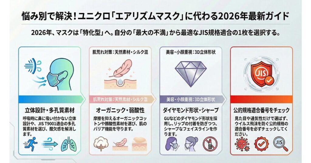 悩み別で探すユニクロのマスクの代替品