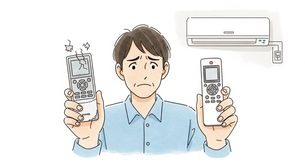 故障？ダイキンエアコンのリモコン代替品と今すぐ動かす応急処置