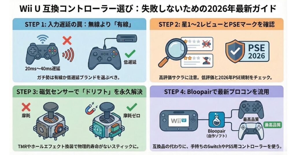 WiiUのコントローラーの互換品の注意点