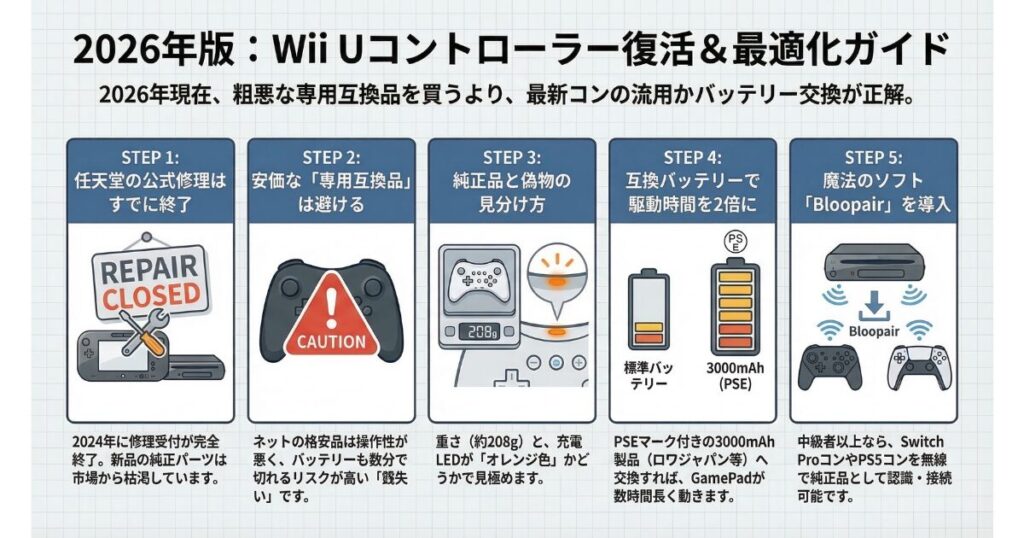 WiiUのコントローラーの互換品の選び方