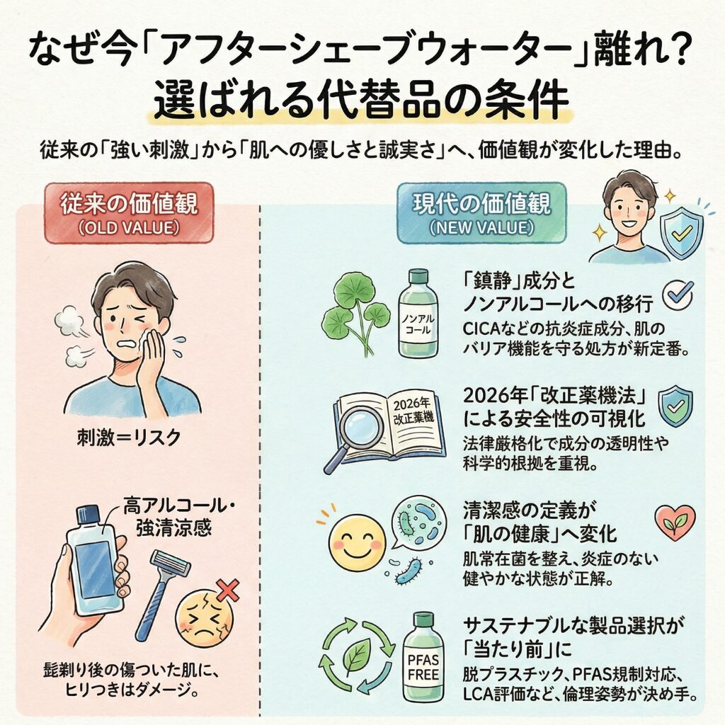 ギャツビーのアフターシェーブウォーターの代替品を探す人が急増している理由