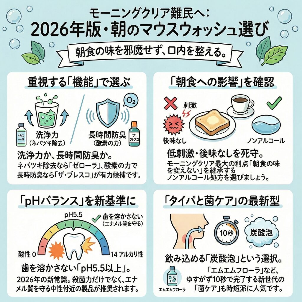 モンダミンモーニングクリア代替品を選ぶポイント