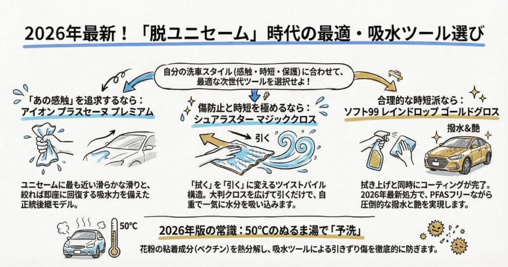 ユニセームの代替品となるおすすめ洗車ツール