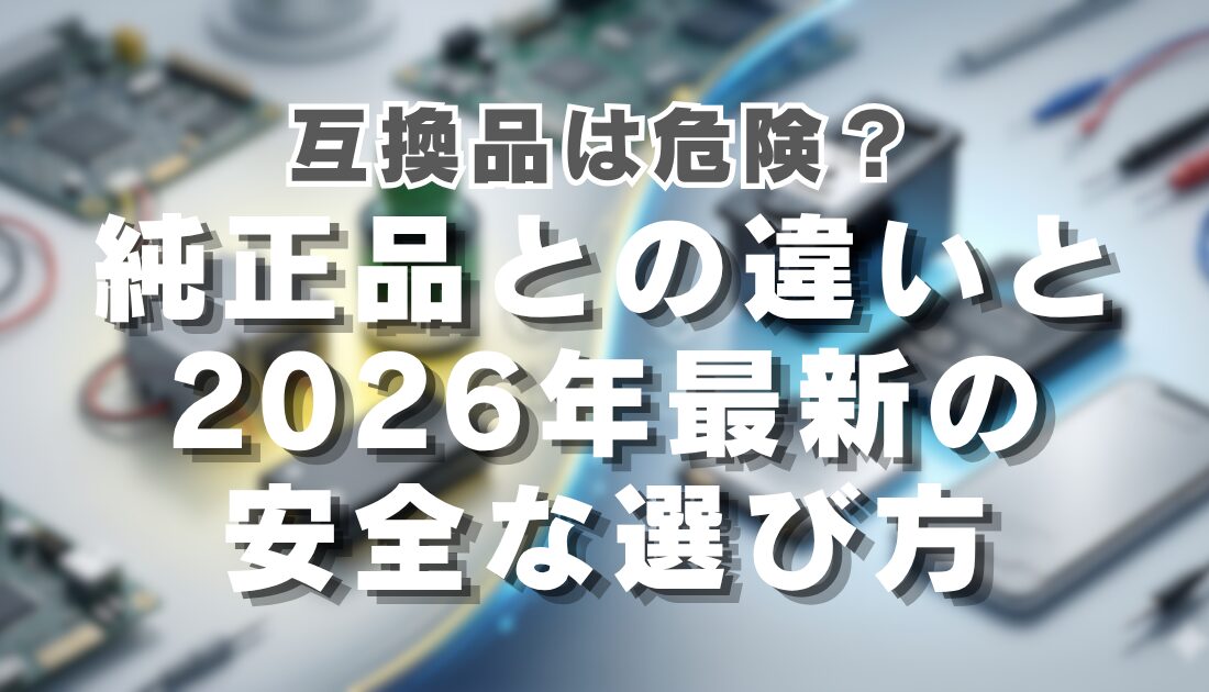 互換品は危険？純正品との違いと2026年最新の安全な選び方